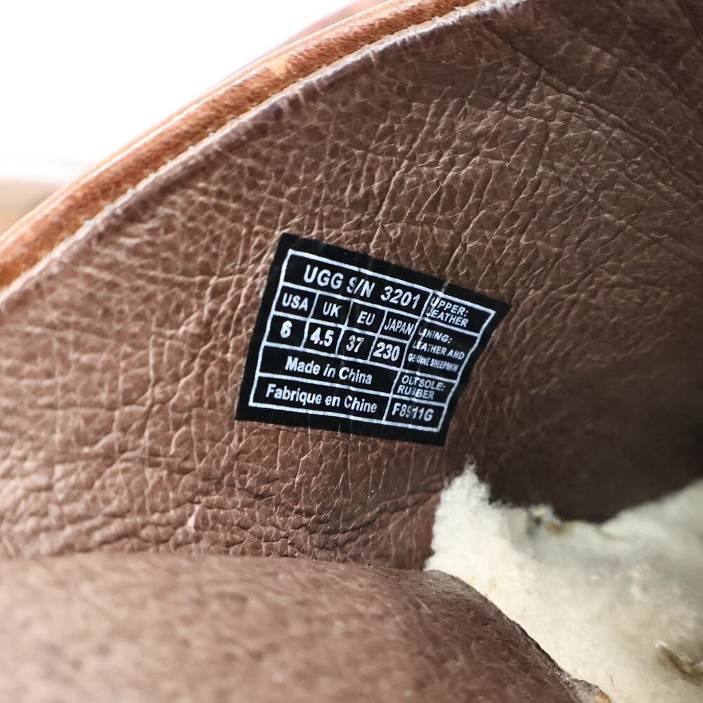 UGG Women's Abbie UGG Leather Clogs Brown Size US 6 EU 37 - Picture 6 of 12